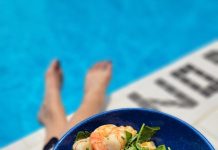 Radisson Blu Toronto Downtown Lakeview Pool Lounge Opens for Summer 2025 Baby Kale Caesar Salad with Shrimp