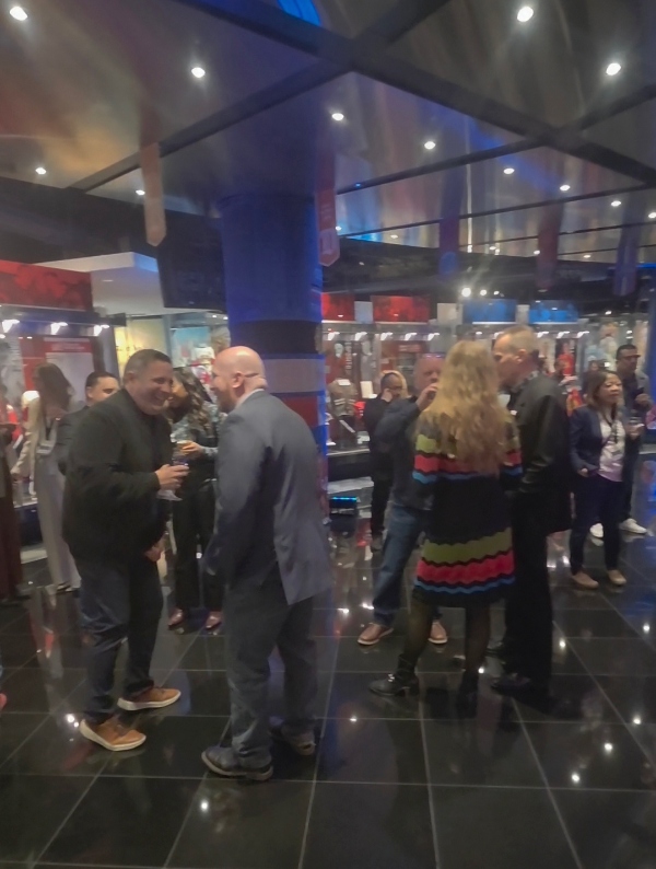 Guests enjoy food and drinks in the Concourse Level space at the Hockey Hall of Fame